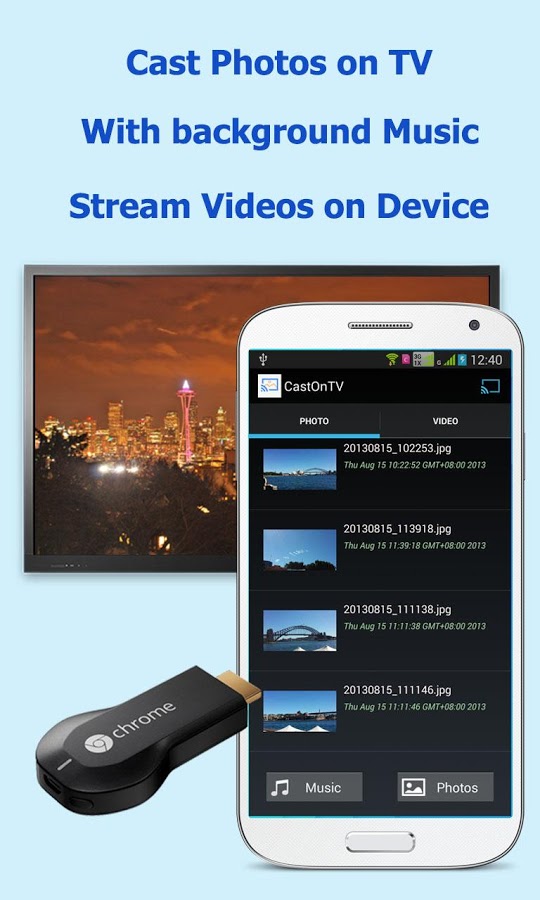 CastOnTV app for Chromecast